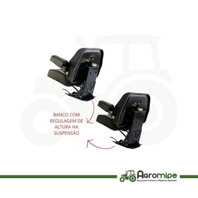 BANCO ASSENTO (VERSÃO LUXO - ESPUMA ALTA E CONFORTÁVEL) TRATOR MASSEY FERGUSON - VALTRA - NEW HOLLAND - Imagem 6