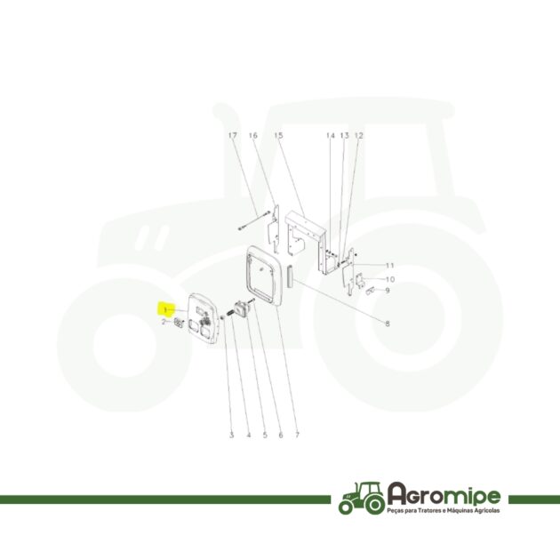 GRADE DIANTEIRA RADIADOR (DURAMETAL) - MASSEY FERGUSON - Imagem 2