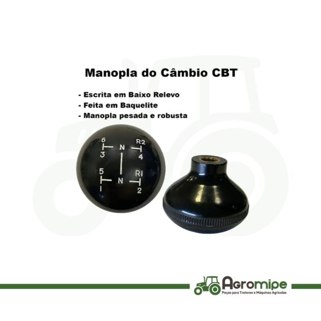 MANOPLA BOLA ALAVANCA DE CAMBIO (BAQUELITE - MANOPLA MACIÇA DE ALTA QUALIDADE) - CBT 1000 / 1105 / 2100 / 2105 / 2600 - 0600703001 - Imagem 3